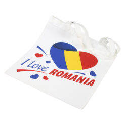 Sacosa textil cu fermoar "I Love Romania!", 36x38 CM