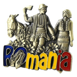 Magnet frigider din metal 7x6 CM, Romania, Cuplu