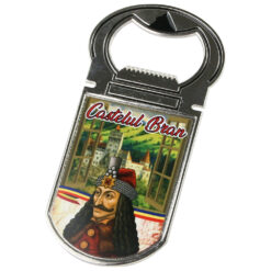 Desfacator sticle cu magnet "Castelul Bran", 4x9 CM