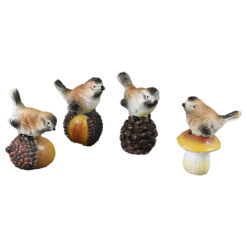 Set 4 figurine Pasari, din rasina, 6 CM