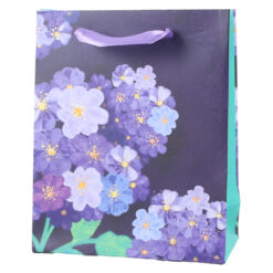Punga cadou din hartie 11x14 CM, Flori mov