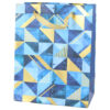 Punga cadou din hartie 18x23 CM, albastru & auriu