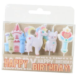 Set 4 lumanari pentru tort, Unicorn Party
