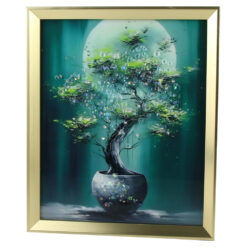 Tablou 3D cu pietricele stralucitoare 25x30 CM, Bonsai