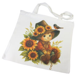 Sacosa textil, Sperietoare cu floarea soarelui, 40x37 CM