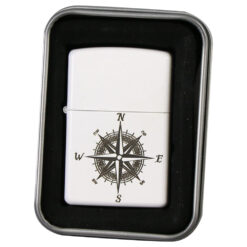 Bricheta metalica Busola, 3.5x5.5 CM, alb