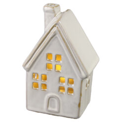 Casuta din ceramica cu led 7x13 CM, alb