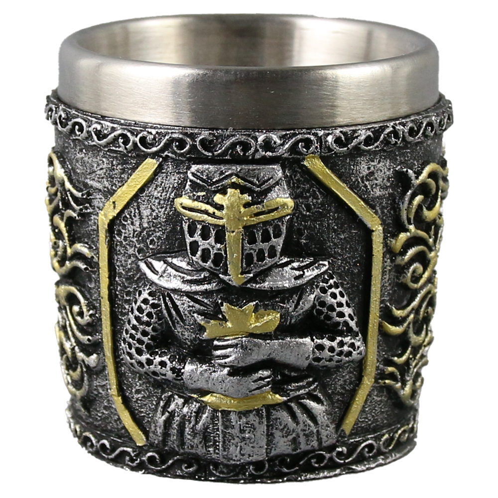 Pahar shot din metal si rasina Cavaler 5x6 CM