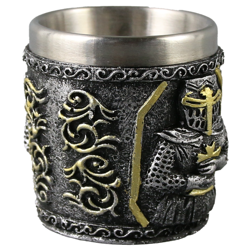 Pahar shot din metal si rasina Cavaler 5x6 CM - imagine 2