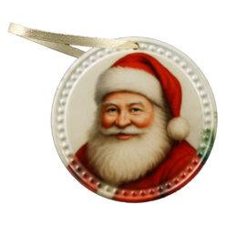 Magnet de frigider din ceramica 6.5 CM, cu agatatoare, Mos Craciun