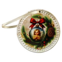 Magnet de frigider din ceramica 6.5 CM, cu agatatoare, Ingeras