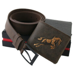 Set cadou din piele Portofel cu curea, Cal/Cerb, Regalo Reale