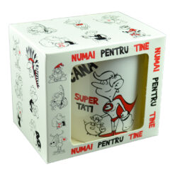 Cana ceramica 300 ml "Super tati", in cutie decorativa - Funny Mug