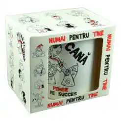 Cana ceramica 300 ml "Femeie de succes", in cutie decorativa - Funny Mug