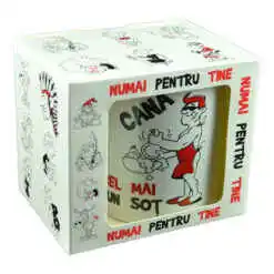 Cana ceramica 300 ml "Cel mai bun sot", in cutie decorativa - Funny Mug