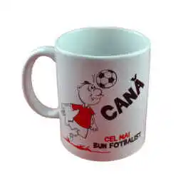 Alternative view of Cana ceramica 300 ml "Cel mai bun fotbalist", in cutie decorativa - Funny Mug