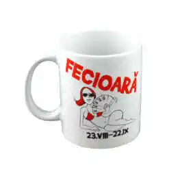 Alternative view of Cana ceramica 300 ml Zodiac "Fecioara", in cutie decorativa
