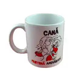 Alternative view of Cana ceramica 300 ml "Prietena adeverata" - Funny Mug