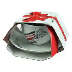 Ceasca cu farfurie din ceramica "A legszuperebb nagytat?nak", in ambalaj cadou