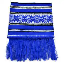 Stergar artizanal traditional 40x17 cm, Albastru/Alb