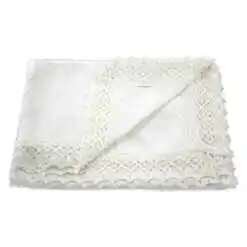 Fata de masa rustica din bumbac 110x50 CM Alb