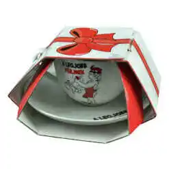 Ceasca cu farfurie din ceramica "A legjobb ferjnek"