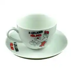 Alternative view of Ceasca cu farfurie din ceramica "A legjobb ferjnek"