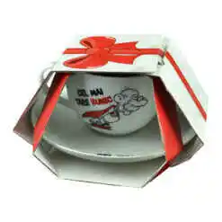 Ceasca cu farfurie din ceramica "Pentru cel mai tare bunic"