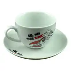 Alternative view of Ceasca cu farfurie din ceramica "Pentru cel mai tare bunic"