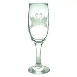 Alternative view of Set 2 pahare sampanie nunta "Casa de piatra", lebede