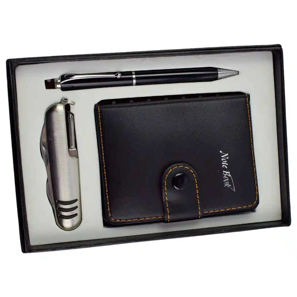 Set cadou barbati - Notebook/Briceag/Pix