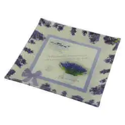 Platou servire din sticla 25 CM, Lavender
