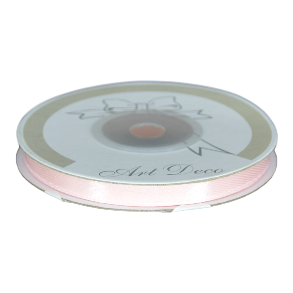 Rola panglica satin Roz 6 mm x 25 m, Art Deco