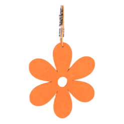 Decoratiune in forma de floare din lemn - Portocaliu