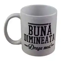 Cana ceramica Boss Mug 300 ml "Buna dimineata draga mea", in cutie decorativa