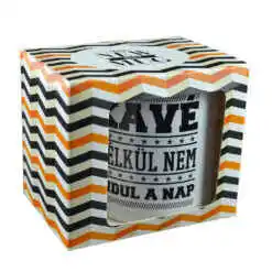 Cana ceramica Boss Mug 300 ml "Kave nelkul nem indul a nap", in cutie decorativa
