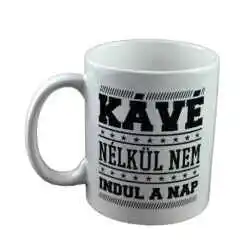 Alternative view of Cana ceramica Boss Mug 300 ml "Kave nelkul nem indul a nap", in cutie decorativa
