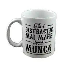 Alternative view of Cana ceramica Boss Mug 300 ml "Nu-i distractie mai mare decat munca", in cutie decorativa