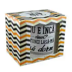 Cana ceramica Boss Mug 300 ml "Nu e inca vineri? Atunci lasa-ma sa dorm!", in cutie decorativa