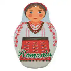 Suport oale decor din ceramica "Romania" 13x21 CM, Port popular
