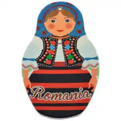 Alternative view of Suport oale decor din ceramica "Romania" 13x21 CM, Port popular