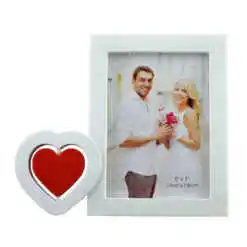 Alternative view of Rama foto din plastic - Dim. poza 13x18 cm - Decorata cu inimioara rotativa