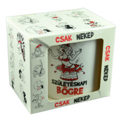 Cana ceramica 300 ml "Szuletesnapi bogre", in cutie decorativa - Funny Mug