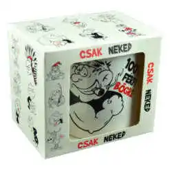 Cana ceramica 300 ml "100% ferfi bogre", in cutie decorativa - Funny Mug