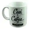 Cana ceramica Boss Mug 300 ml - "Ceai, cafea? Ce sa fie oare?"