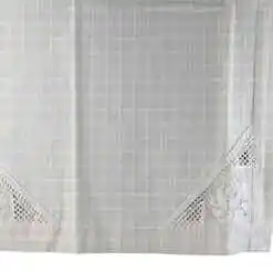 Fata de masa din bumbac 140x230 CM, cu dantela trandafir