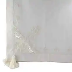 Fata de masa din bumbac 140x180 CM, cu dantela trandafiri