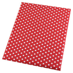 Fata de masa din bumbac 140x180, Rosu cu buline