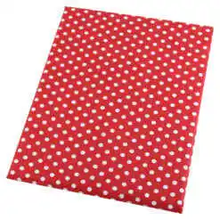 Fata de masa din bumbac 140x180, Rosu cu buline