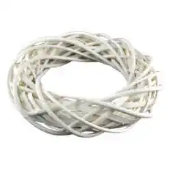 Coronita pentru decor din rachita 30 CM - Alb